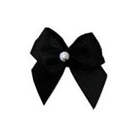 3mm berisford ribbon pearl crossover bows 30 black