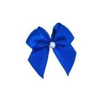 3mm Berisford Ribbon Pearl Crossover Bows 352 Electric Blue