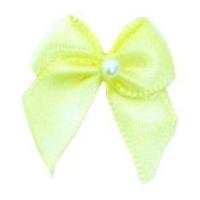 3mm Berisford Ribbon Pearl Crossover Bows 617 Baby Maize