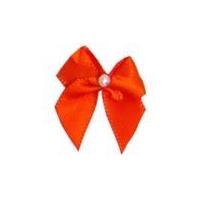 3mm berisford ribbon pearl crossover bows 761 autumn orange