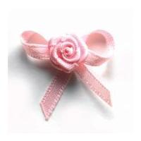 3mm Berisford Ribbon Rose Centred Bows 117 Light Pink