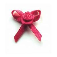 3mm Berisford Ribbon Rose Centred Bows 175 Shocking Pink