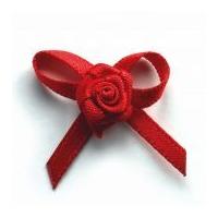 3mm berisford ribbon rose centred bows 250 red