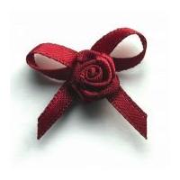 3mm berisford ribbon rose centred bows 275 wine