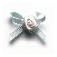 3mm berisford ribbon rose centred bows 29 white