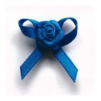 3mm Berisford Ribbon Rose Centred Bows 352 Electric Blue