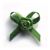 3mm Berisford Ribbon Rose Centred Bows 548 Kiwi