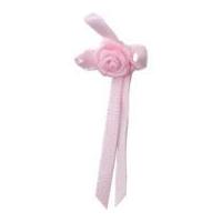 3mm berisford long ribbon rose centred bows 117 light pink