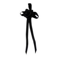 3mm Berisford Long Ribbon Rose Centred Bows 30 Black