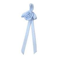 3mm berisford long ribbon rose centred bows 307 bluebell