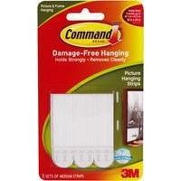 3M Command Adhesive Poster Strips Pack of 12 White 17024