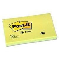 3M Post-it Note Recycled 127x76mm Yellow 655-1Y