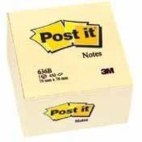 3m post it cube 76x76mm yellow 636b