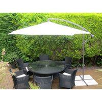 3m Side Elevated Parasol Green