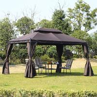 3m x 4m Garden Metal Gazebo Marquee Shelter with Sidewalls