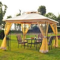 3m x 3m Garden Metal Gazebo in Beige