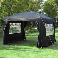 3m x 3m Pop Up Water Resistant Gazebo in Black