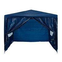 3m x 3m gazebo with windows blue