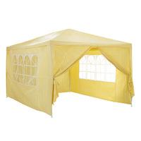 3m x 4m Gazebo with Windows Beige