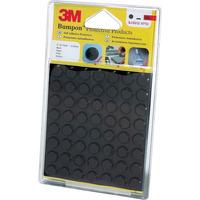 3M SJ 5012 MPBB Bumpon Black Polyurethane Rubber Foot 12.7mm x 3....