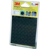 3M Bumpon SJ 5012 MPBB, 56 pc(s)-Piece Self Adhesive Protective Pad Set, Black Polyurethane