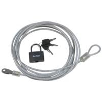 3m x 4mm security cable padlock