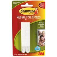 3M Command White Foam Picture Hanging Strips Set of 4