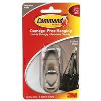 3m command brushed nickel metal hook