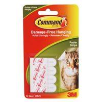 3M Command White Plastic Poster Strips Pack of 12