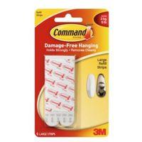 3M Command White Plastic Mounting/Refill Strips Pack of 6