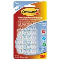 3M Command Plastic Decoration Clips Pack of 20