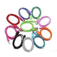 3m V8 Micro USB Tenacity Nylon Round Data Cable for Samsung and Other Phone (Assorted Colors)