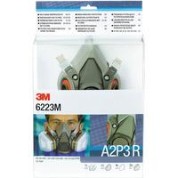 3m de272917373 6223m gas amp vapour mask set a2p3r