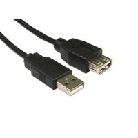 3m usb 20 a male to a male cable black