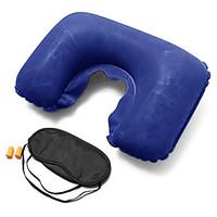 3PCS Travel Eye Mask / Sleep Mask Travel Pillow Travel Ear Plugs U Shape Foldable Inflatable Multi-function for Travel RestNon-woven