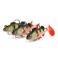 3pcs soft baits shads jerkbaits lead fish 65cm9g fishing lure with two ...