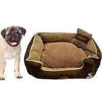 3pc Luxury Dog Bed with Mattress and Pillow Grey