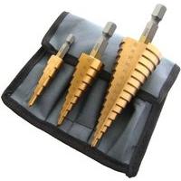 3pc High Speed Steel Step Drill Set (large)