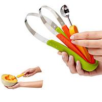 3PC Chef Scoop Troop Melon Baller and Fruit Scoop Set