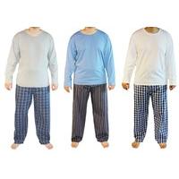 3pk Mens Haigman Cotton Long Pyjama nightwear lounge wear Multi Print