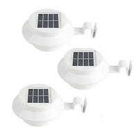 3Pcs Solar Powered Gutter Door Fence Wall LED Light Outdoor Garden Lighting