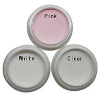 3pcs nail art acrylic powder sets white pink clear