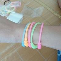 3pc beautiful fashion fluorescent color can stretch silicone bracelet  ...