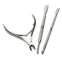 3PCS/SET Manicure Tools Exfoliating Three-piece Dead Skin Cut Dead Skin Fork Steel