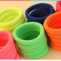 (3PC Random)Pretty Simple and Practical Fuzzy Multicolor Strong Elastic Hair Bands
