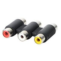 3RCA Female to 3RCA Female Adapter