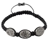 3silver drusy crystal and black hematite bracelet 0 28 8238