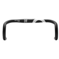 3T Rotundo Pro Road Bike Handlebar - Aluminium / Black / White / 44cm