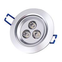 3W LED Recessed Lights / LED Ceiling Lights Recessed Retrofit 3 High Power LED 250 lm Warm White AC 85-265 V