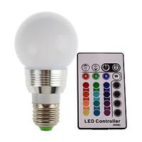 3W E27/E14 180LM RGB LED Light Color Changing Lamp Bulb With Remote Control (85-265V)